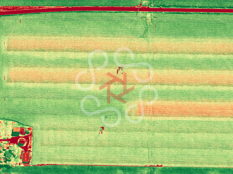 NVDI analysis of farm field